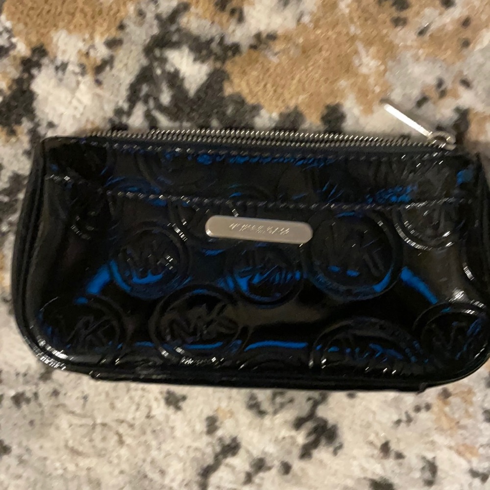 Michael Kors black patten cosmetic pouch bag